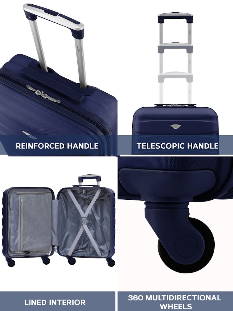 Flight Knight 55x40x20cm Ryanair Priority 4 Wheel ABS Hard Case Cabin Carry On Hand Luggage - Image 5 of 7