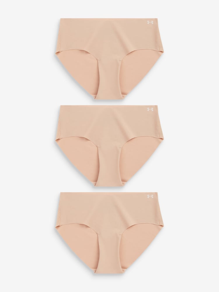 Under Armour Blush Pink No Show Pure Stretch Hipster Knickers 3 Pack - Image 5 of 5