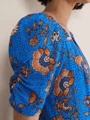 Phase Eight Blue Adriel Paisley Midi Dress - Image 4 of 6
