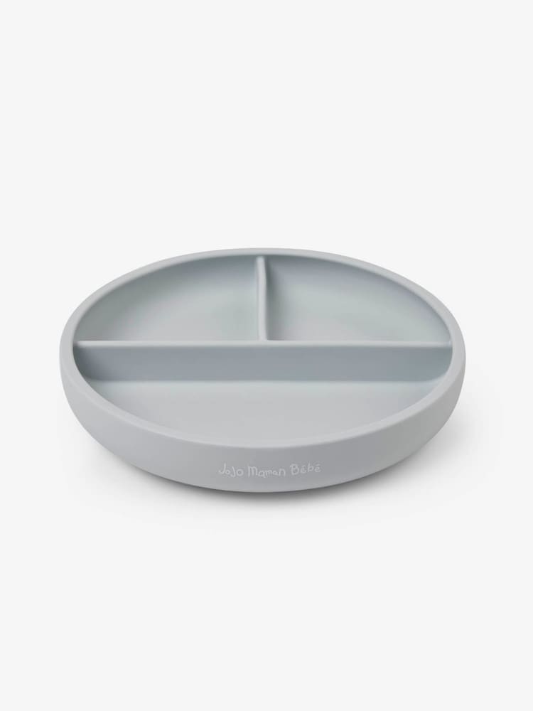 JoJo Maman Bébé Grey Silicone Suction Divided Plate - Image 5 of 5