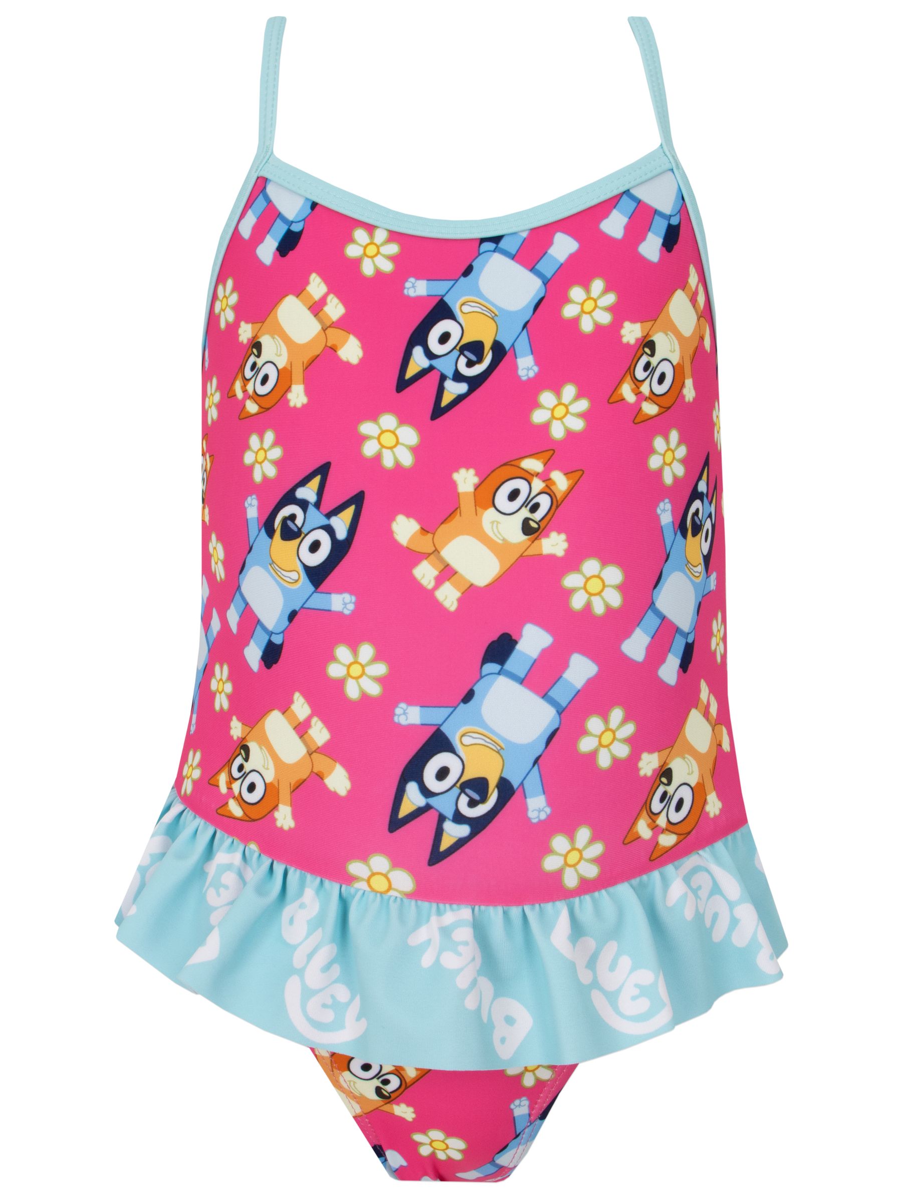 Bluey One Piece Boys Rash Guard Swimsuit - Official Cartoon Character Bathing Suit