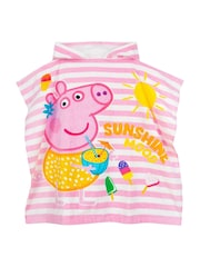 Character Pink Peppa Pig 100% Cotton Poncho - Image 5 of 9