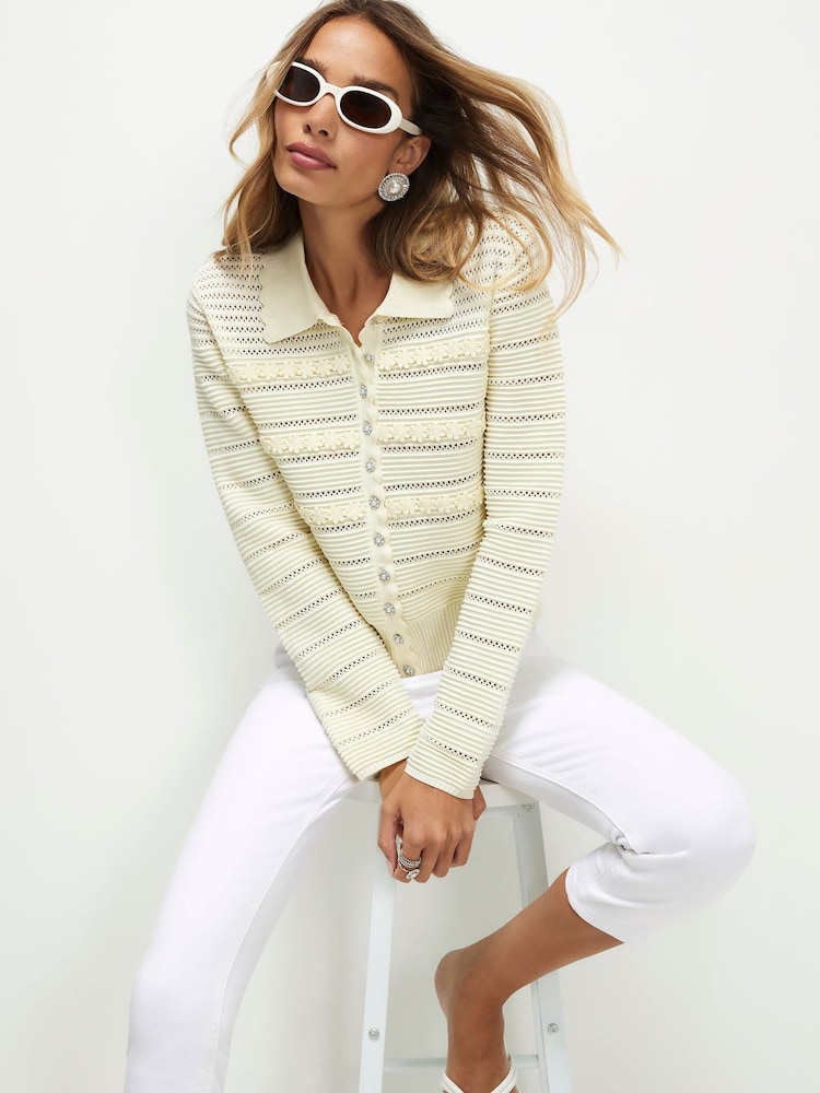 River Island Yellow Daisy Cardigan - Image 1 of 4