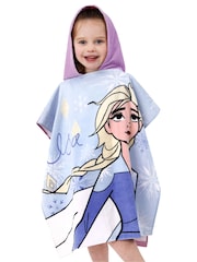 Character Purple Frozen 100% Cotton Poncho - Image 1 of 9