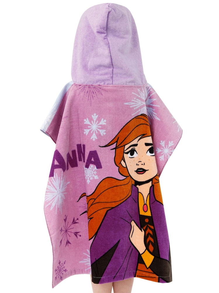 Character Purple Frozen 100% Cotton Poncho - Image 2 of 9