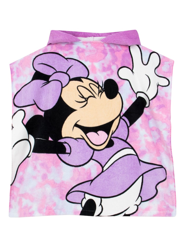 Character Purple Minnie Mouse 100% Cotton Poncho - Image 1 of 9
