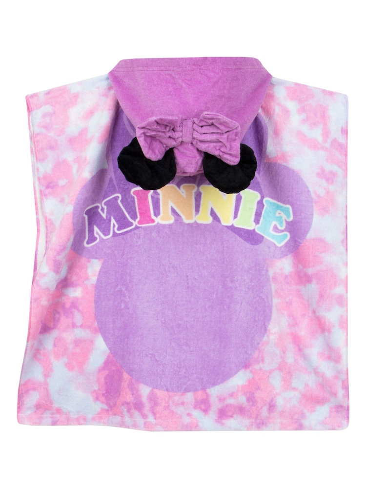 Character Purple Minnie Mouse 100% Cotton Poncho - Image 2 of 9