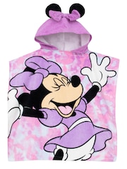 Character Purple Minnie Mouse 100% Cotton Poncho - Image 3 of 9