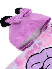 Character Purple Minnie Mouse 100% Cotton Poncho - Image 4 of 9