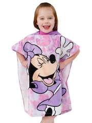 Character Purple Minnie Mouse 100% Cotton Poncho - Image 7 of 9