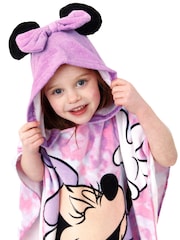 Character Purple Minnie Mouse 100% Cotton Poncho - Image 9 of 9