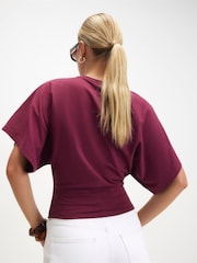 River Island Red Kimono T-Shirt - Image 2 of 4