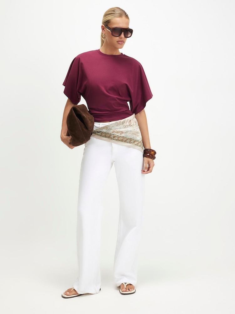 River Island Red Kimono T-Shirt - Image 4 of 4