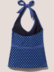 White Stuff Blue Valley Halter Tankini Top - Image 6 of 6