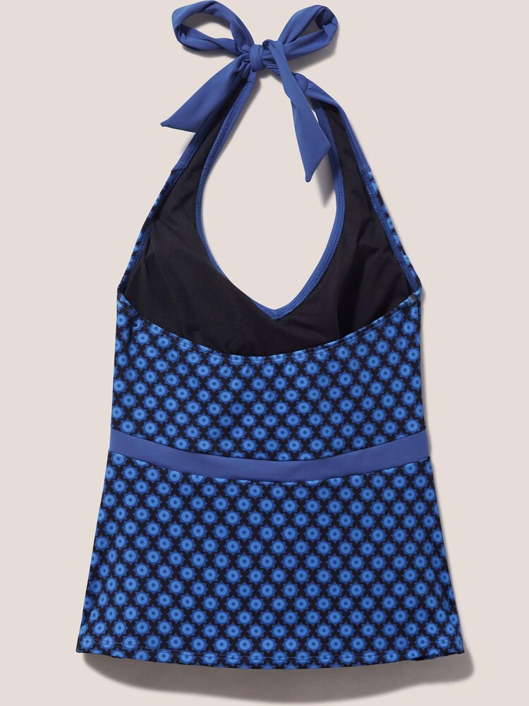 White Stuff Blue Valley Halter Tankini Top - Image 6 of 6