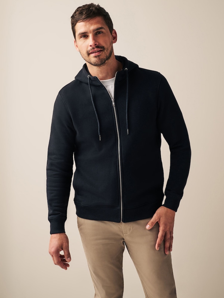 Black Zip Up Hoodie - Image 1 of 8