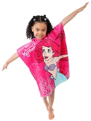 Character Pink Little Mermaid 100% Cotton Poncho - Image 2 of 7