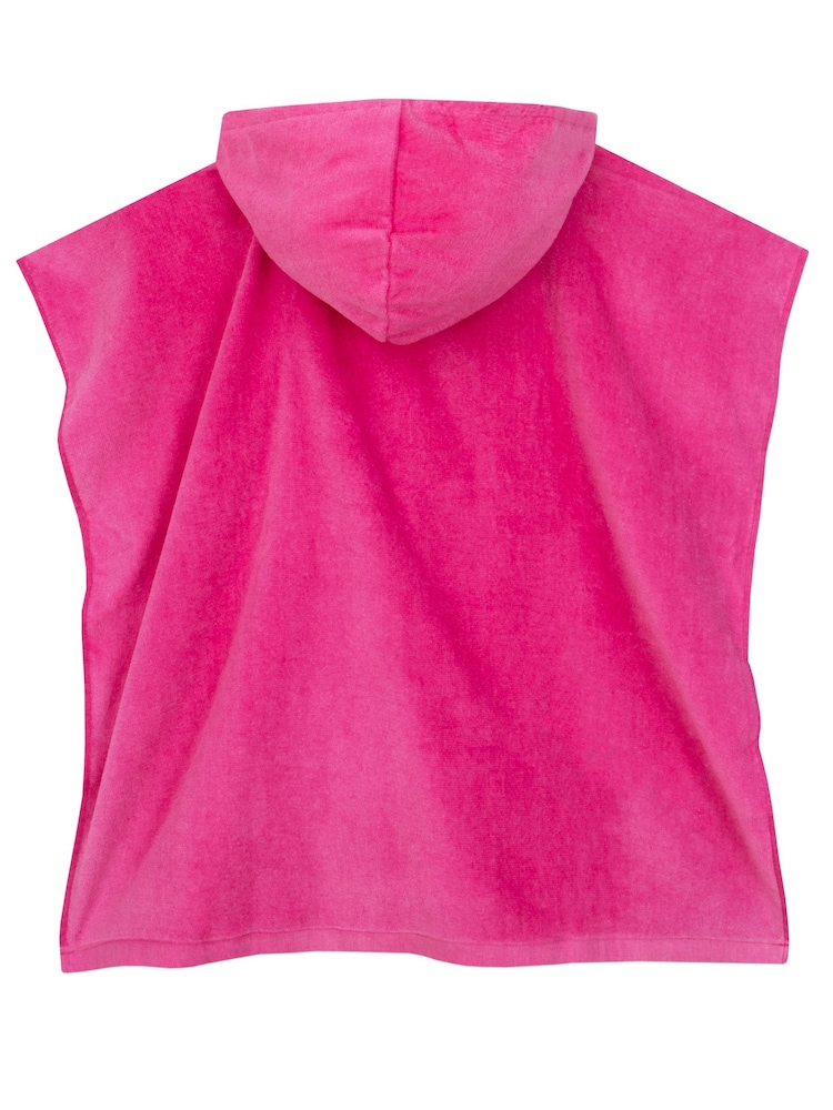 Character Pink Little Mermaid 100% Cotton Poncho - Image 4 of 7
