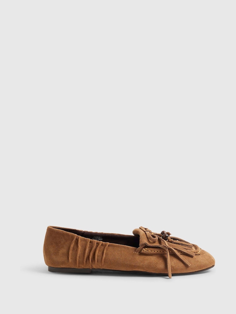 River Island Mocka Pärlstav Fringe Loafers - Bild 1 av 5 River Island Mocka Pärlstav Fringe Loafers - Bild 1 av 5
