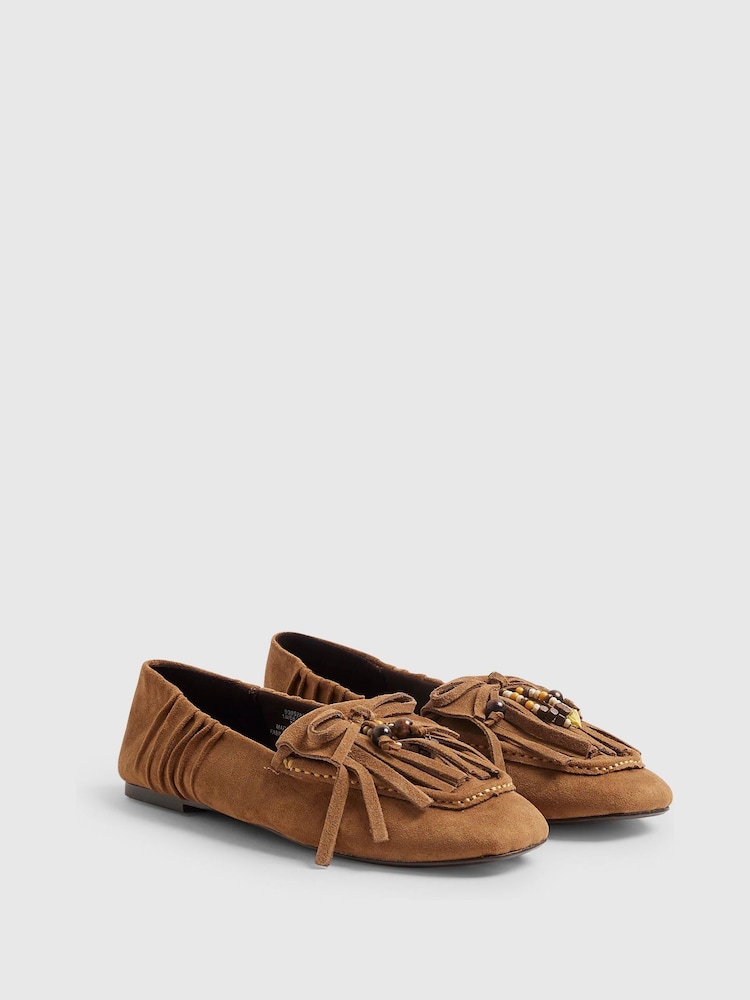 River Island Mocka Pärlstav Fringe Loafers - Bild 2 av 5 River Island Mocka Pärlstav Fringe Loafers - Bild 2 av 5