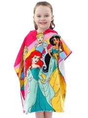 Character Pink Disney Princess 100% Cotton Poncho - Image 1 of 9