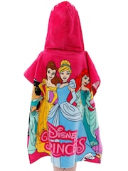 Character Pink Disney Princess 100% Cotton Poncho - Image 4 of 9