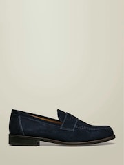Charles Tyrwhitt Blue Suede Saddle Loafers - Image 1 of 4