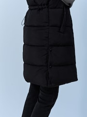 Black Padded Longline Gilet - Image 5 of 8