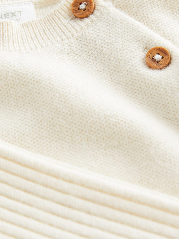 Cream Baby Knitted Jumper & Leggings 2 Piece Set (0mths-2yrs) - Image 5 of 5