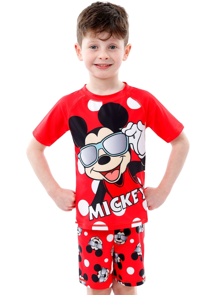 Character Red Mickey Mouse Top & Shorts Set - Image 7 of 9