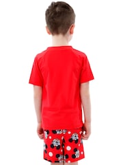 Character Red Mickey Mouse Top & Shorts Set - Image 8 of 9