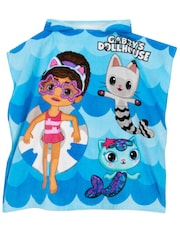 Character Blue Gabbys Dollhouse 100% Cotton Poncho - Image 1 of 9