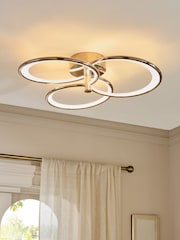 Chrome Raya Fitting Flush Ceiling Light - Image 1 of 6