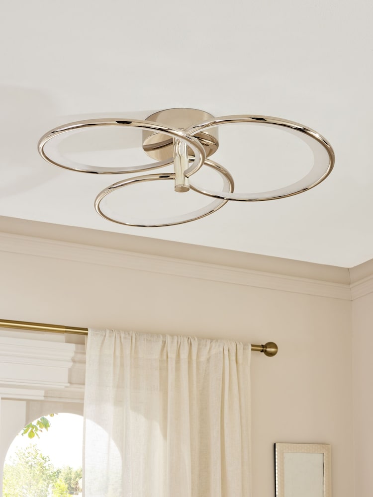 Chrome Raya Fitting Flush Ceiling Light - Image 2 of 6