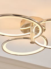 Chrome Raya Fitting Flush Ceiling Light - Image 3 of 6