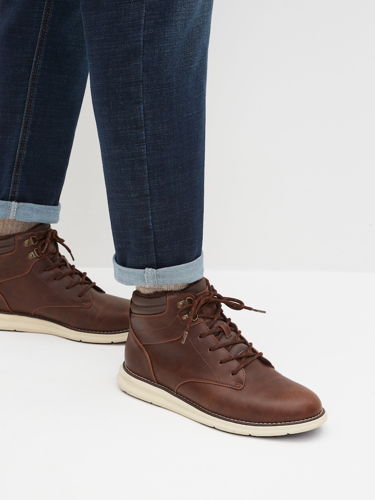 Brown Warm Lined Boots - Image 1 of 8 Brown Warm Lined Boots - Image 1 of 8