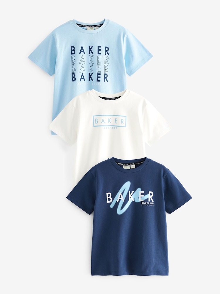 Baker by Ted Baker Graphic T-Shirts 3 Pack - Image 1 of 5
