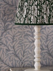 Morris & Co Grey Chrysanthemum Pleated Table Lamp - Image 4 of 5