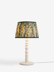 Morris & Co Grey Chrysanthemum Pleated Table Lamp - Image 5 of 5