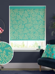 Sara Miller Green Little Leaves Made to Measure Roller Blinds - Image 1 of 6