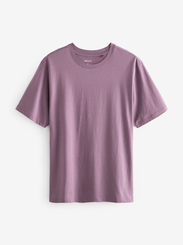 Bleu/Blanc/Vert/Écru/Violet/Gris - Ajustement régulier - Lot de t-shirts Essential 6 coton - Image 12 of 15