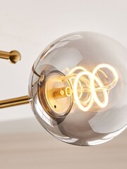 Smoke Grey Aston LED 3 Light Flush Ceiling Light Fitting - Image 3 of 6