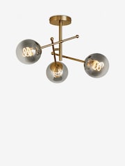 Smoke Grey Aston LED 3 Light Flush Ceiling Light Fitting - Image 6 of 6