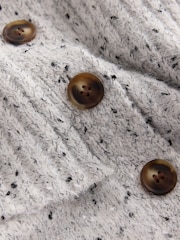 Grey Ribbed Cape Layer Cardigan - Image 2 of 3