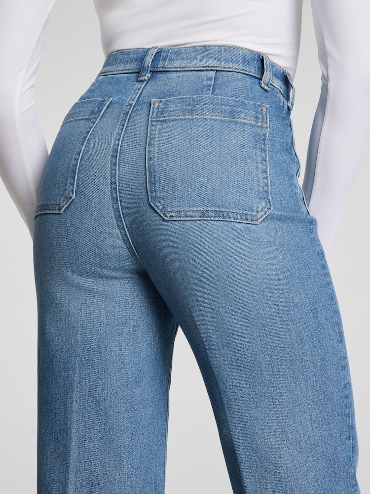 Spanx Authentic 360 Easy zvonové džíny s nakládanými kapsami - Obrázek 6 z 6