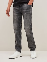 siva - Raven kroj - Vintage Wash denim kavbojke - Slika 1 iz 10
