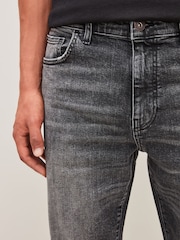 siva - Raven kroj - Vintage Wash denim kavbojke - Slika 4 iz 10