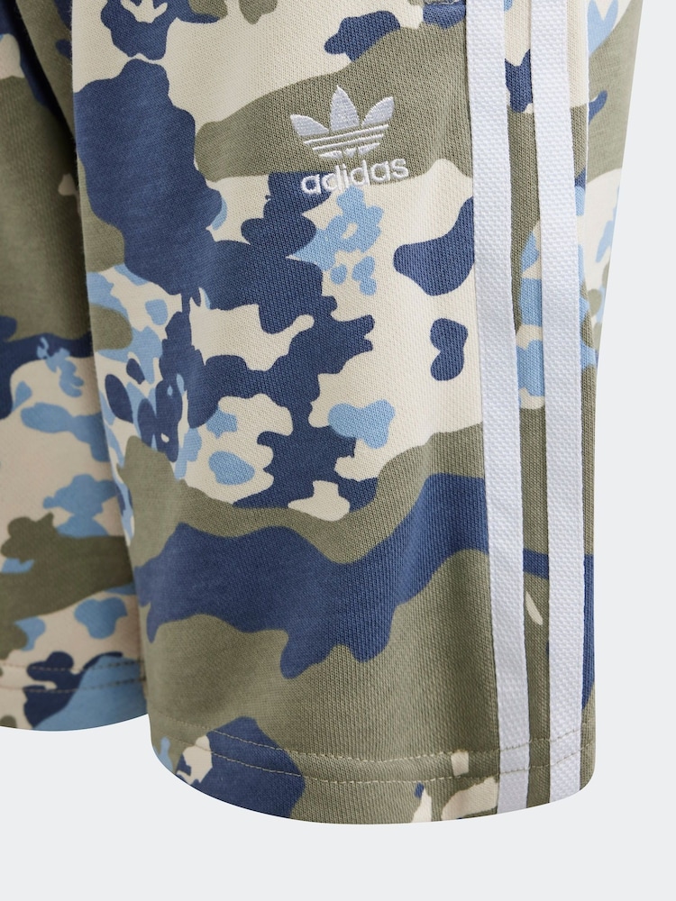 adidas Originals Grey/Blue Camo Shorts - Image 11 of 11