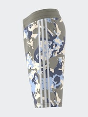 adidas Originals Grey/Blue Camo Shorts - Image 4 of 11