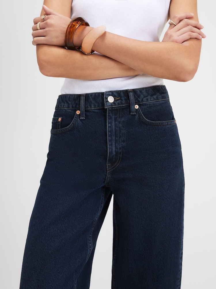 River Island Blue Core Barrel Jeans - Image 2 of 4